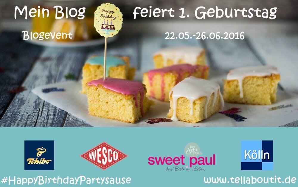 Banner Blogevent auf www.tellaboutit.de #HappyBirthdayPartySauce